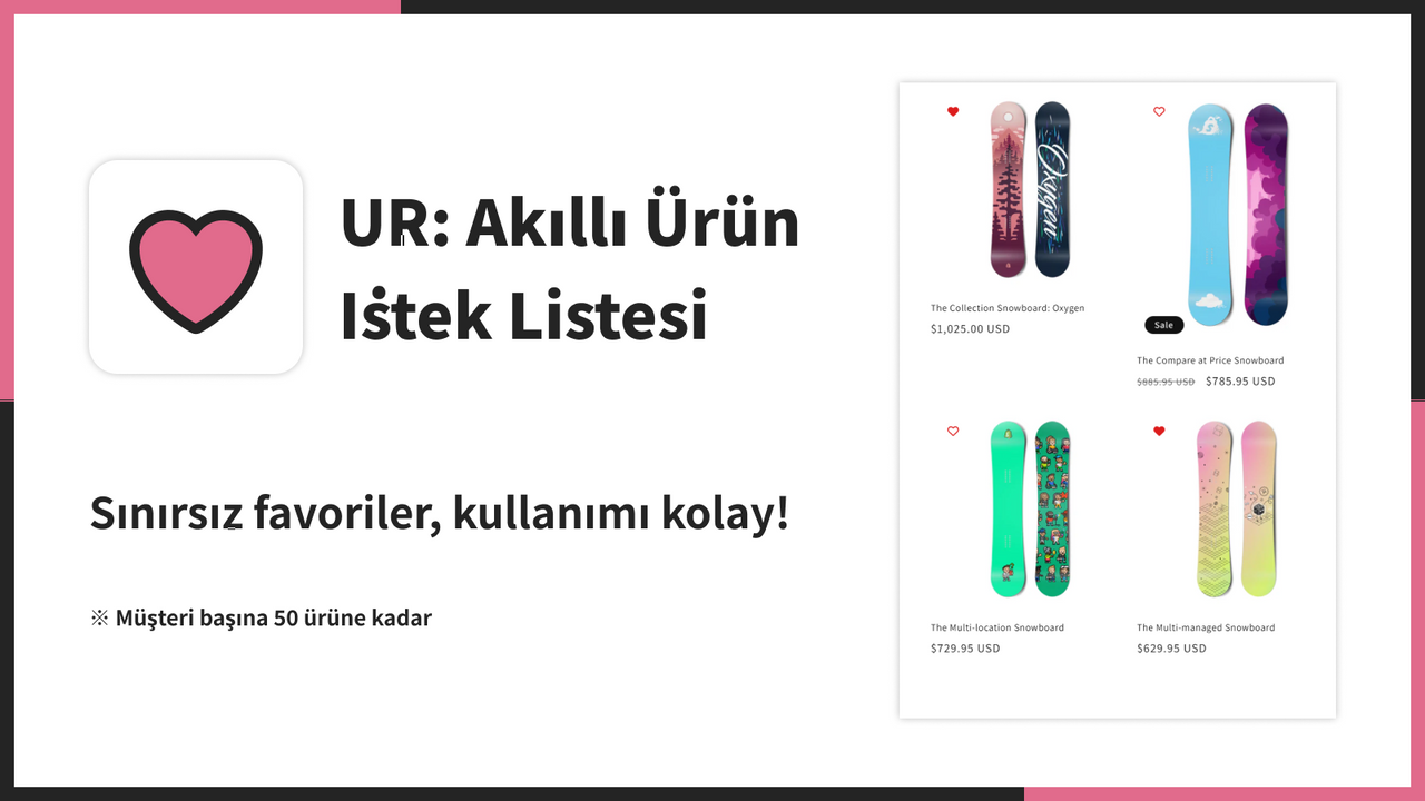 Sınırsız favoriler, kullanımı kolay!