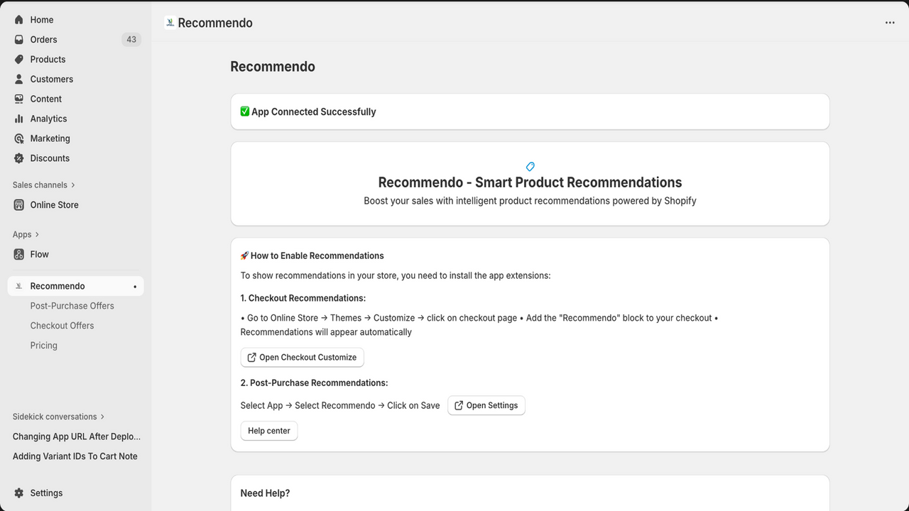 Recommendo Home Page