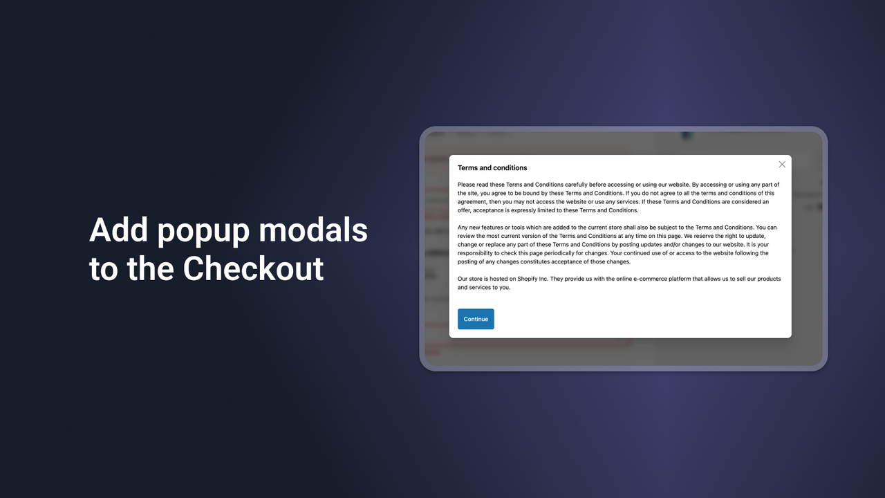 Add popup modals