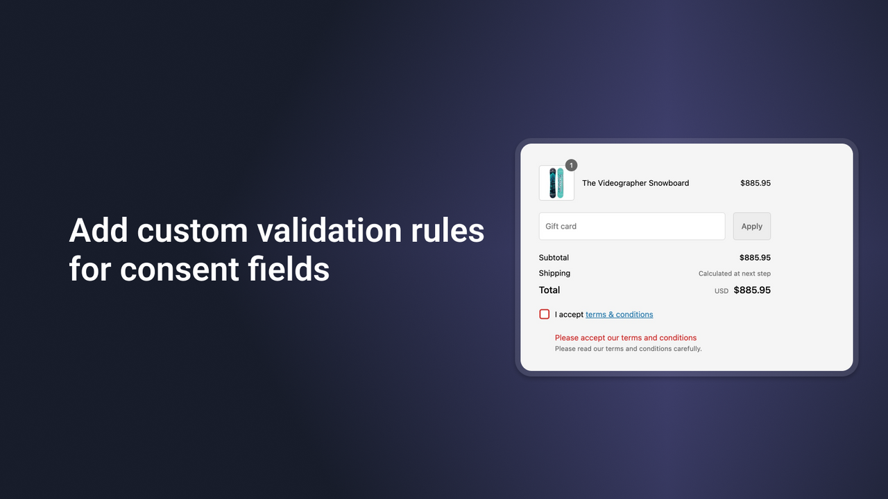 Add custom validation rules