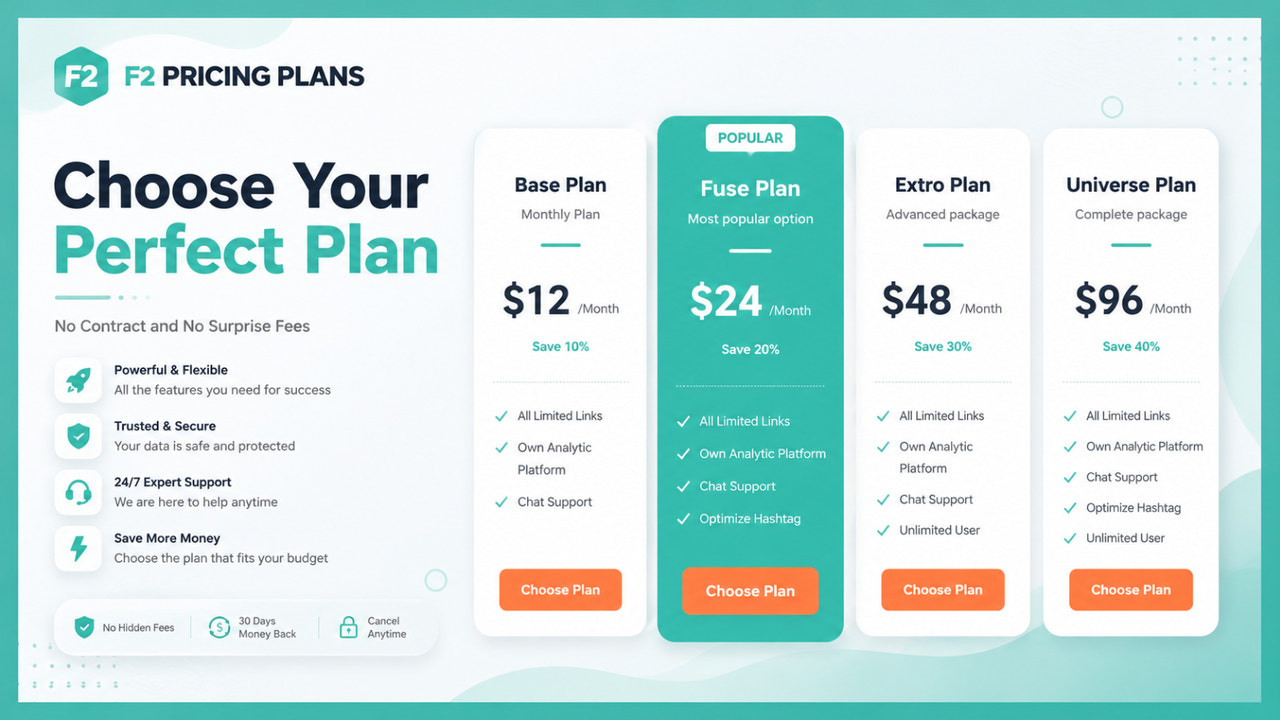 Responsive pricing plans with customizable design blocks