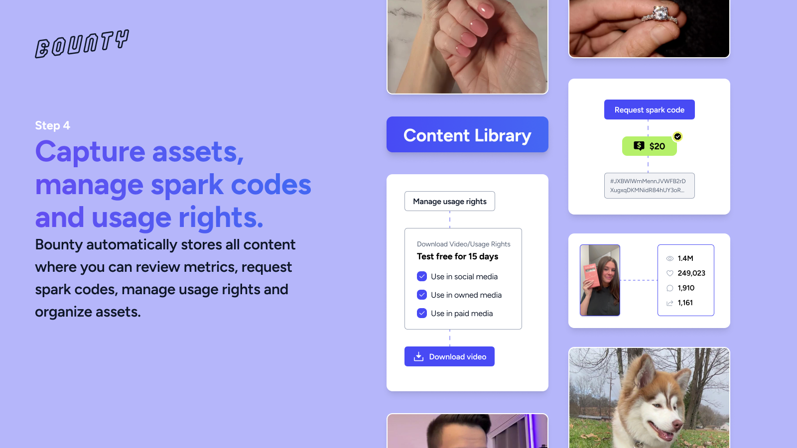 Step 4 - Review and use assets directly from content library