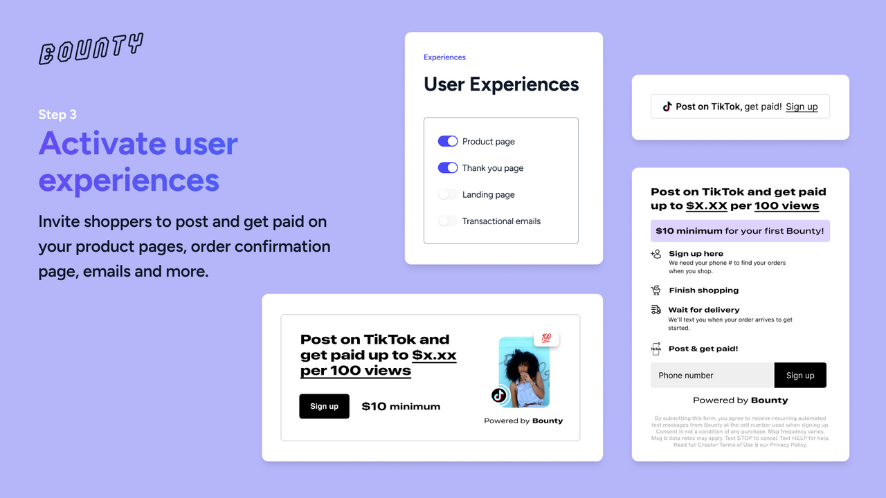 Step 3 - Install experiences to automate UGC from customers