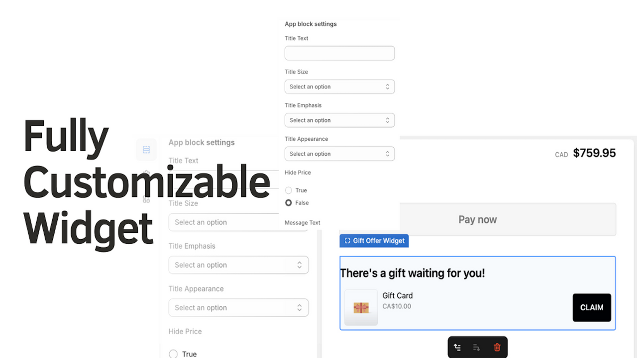 Fully Customizable Widget
