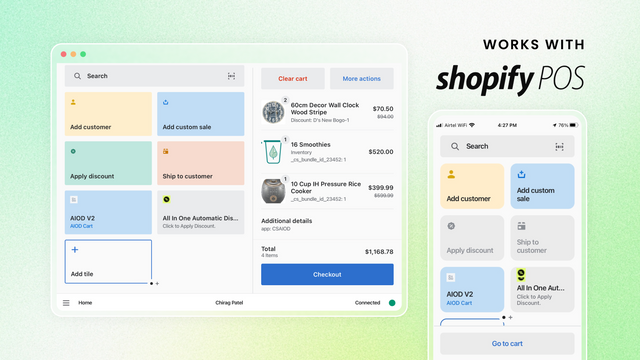 App support Shopify POS to apply discount