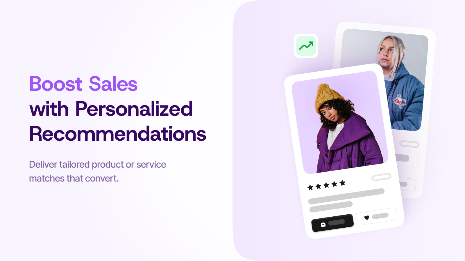 Personalized product recommendations shown after quiz results