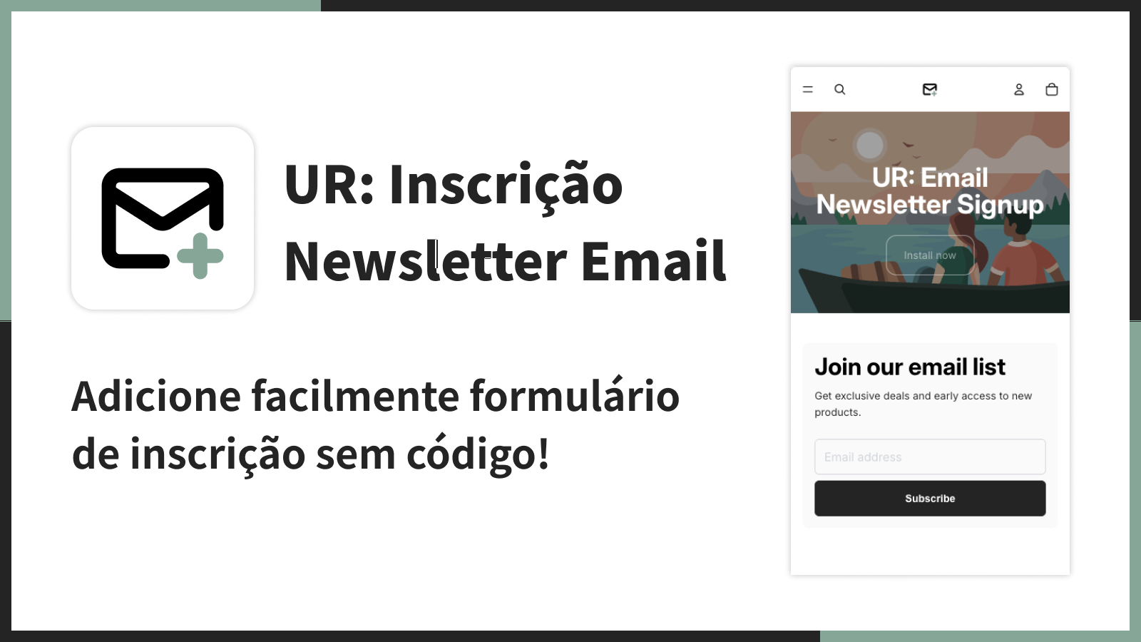 Adicione facilmente formulário de inscrição sem código!