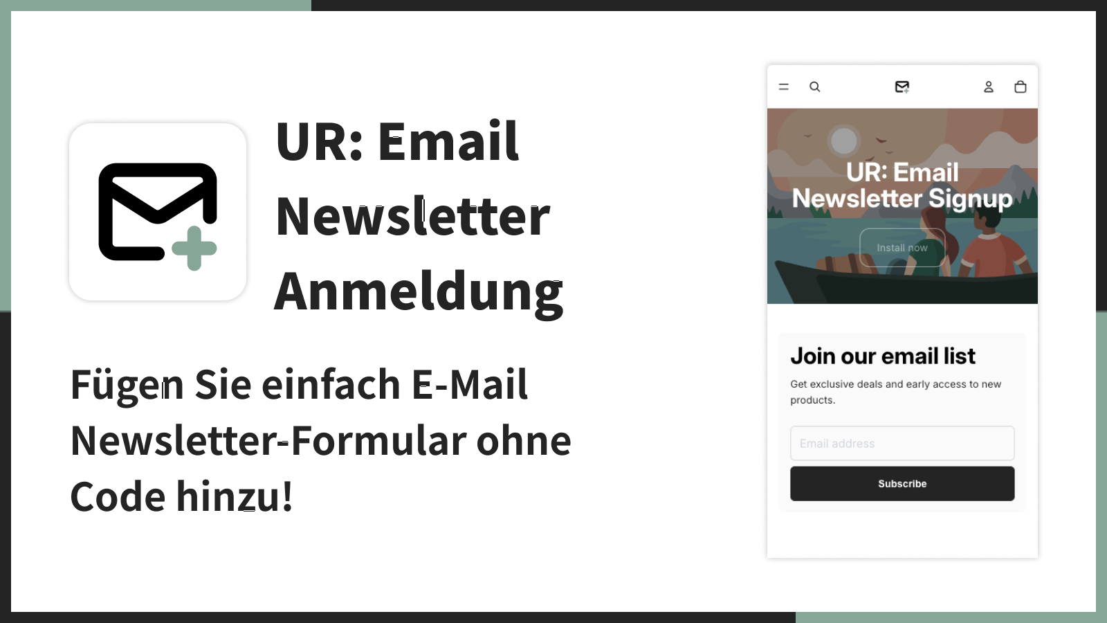 Fügen Sie einfach E-Mail Newsletter-Formular ohne Code hinzu!
