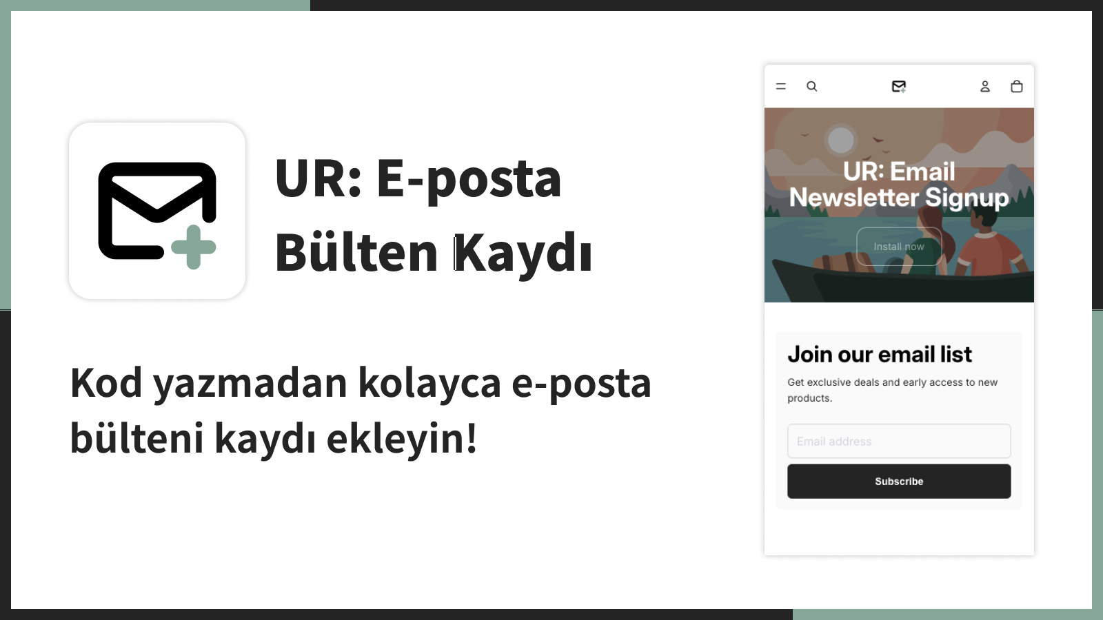 Kod yazmadan kolayca e-posta bülteni kaydı ekleyin!