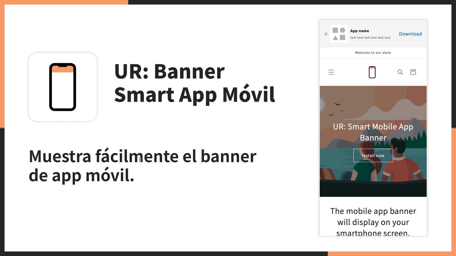 UR: Banner Smart App Móvil | Muestra fácilmente el banner de app