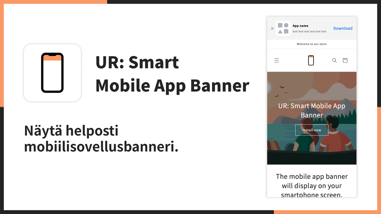 UR: Smart Mobil App-banner | Visa enkelt mobilapp-banner.