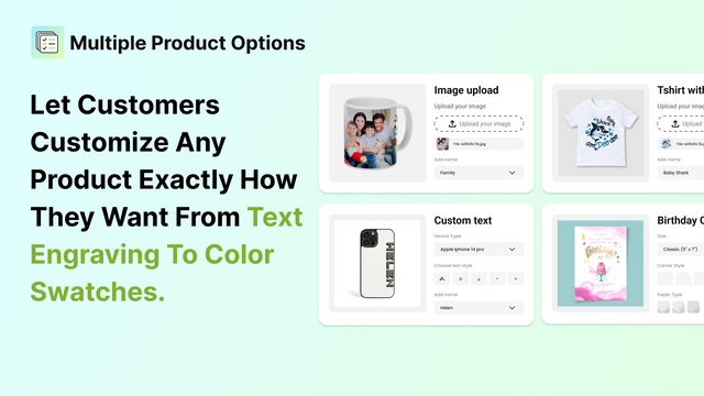 Unlimited product options