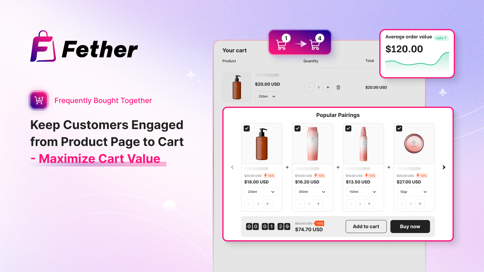 Show Frequently Bought Together Widget on Product & Cart Pages