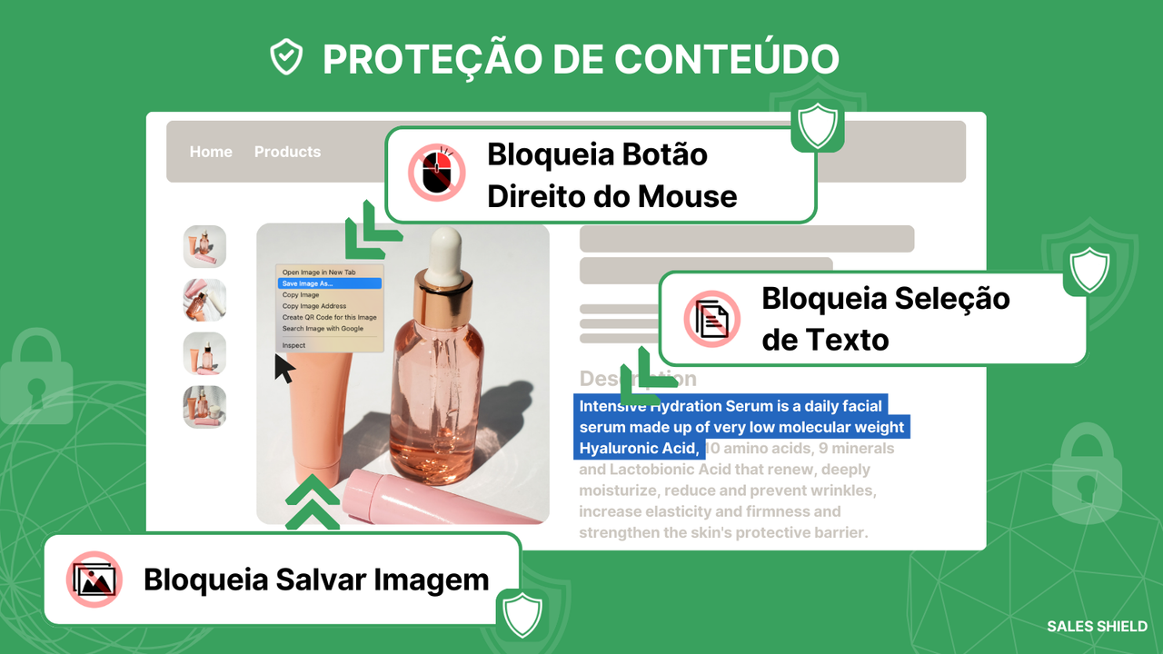 bloquear botao direito, bloquear download imagem, bloquear texto