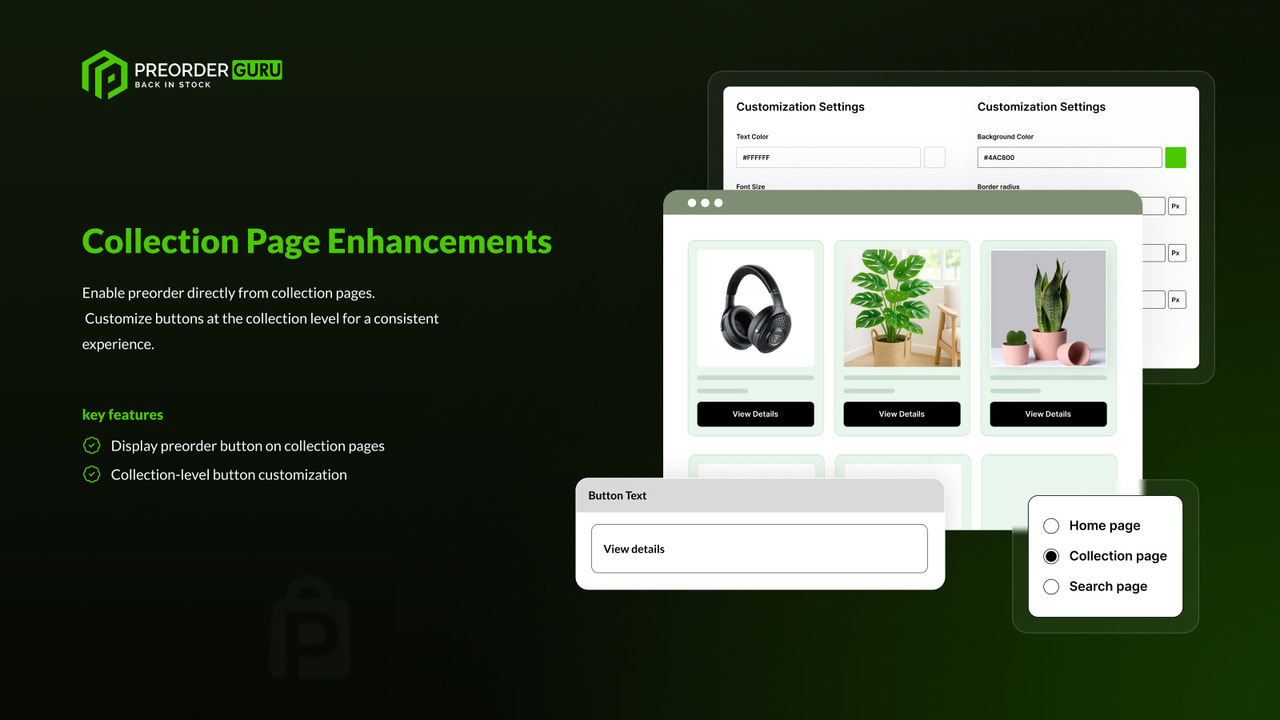 Collection Page Enhancements