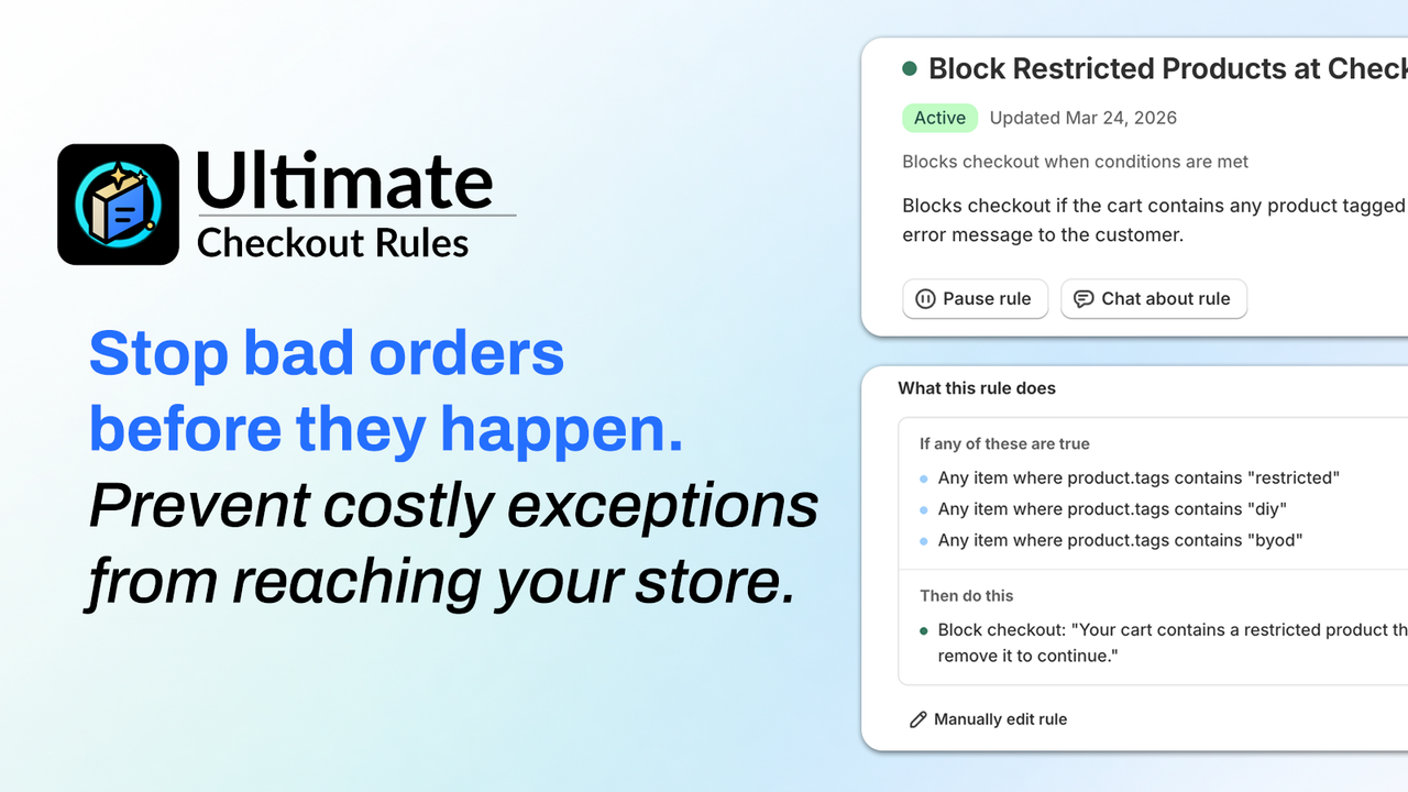 Stop bad orders before they happen. Prevent costly exceptions