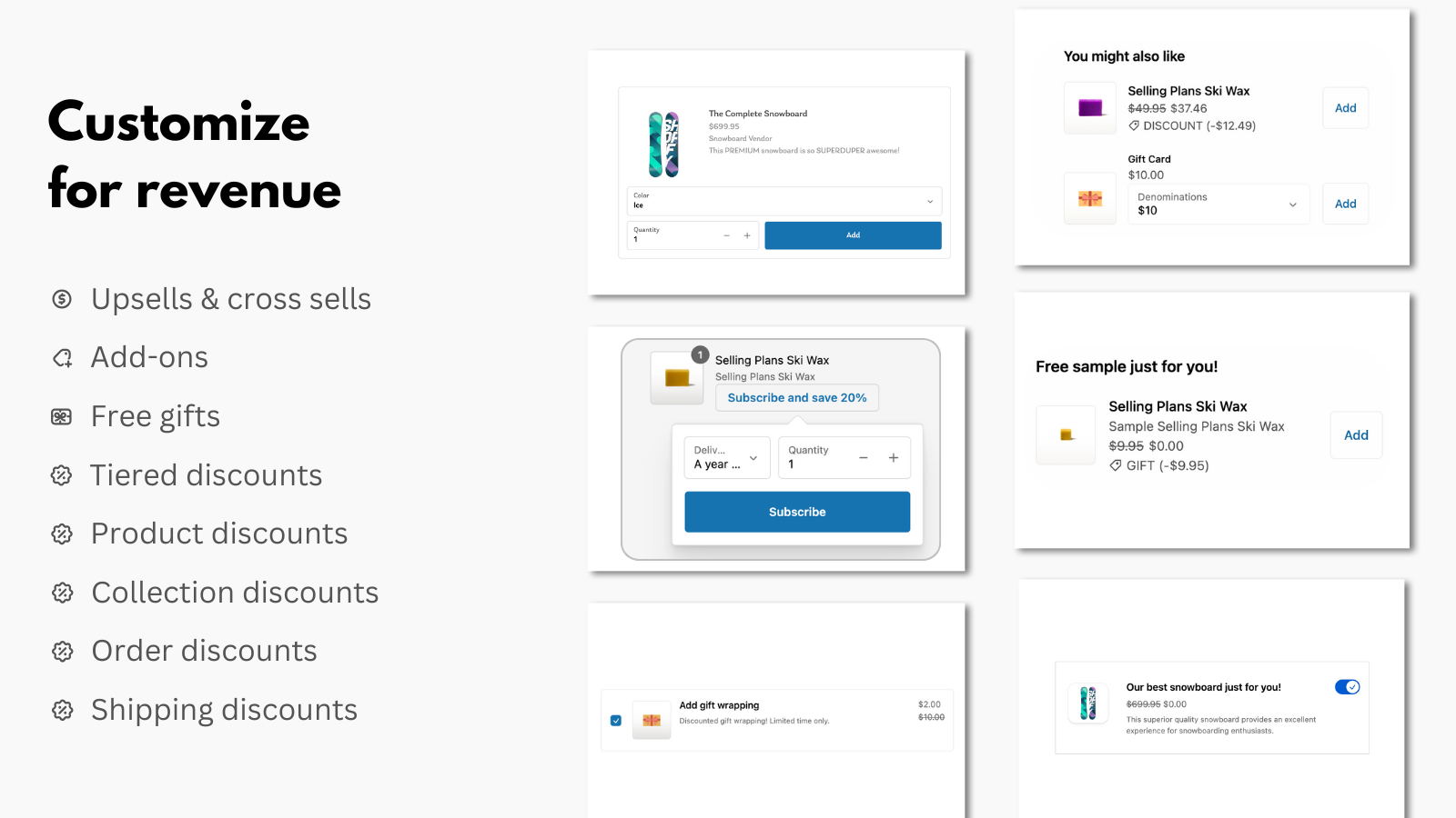 checkout customizations for business requirements