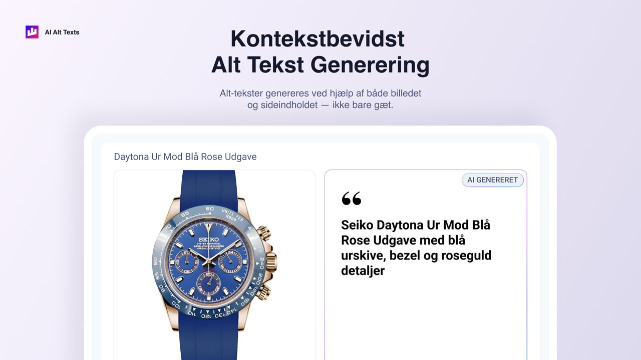 Kontekstbevidst generering af alt-tekster