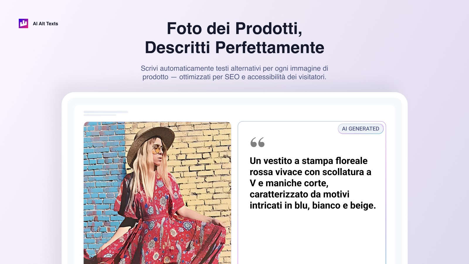 Scrivi automaticamente testi alternativi per le immagini