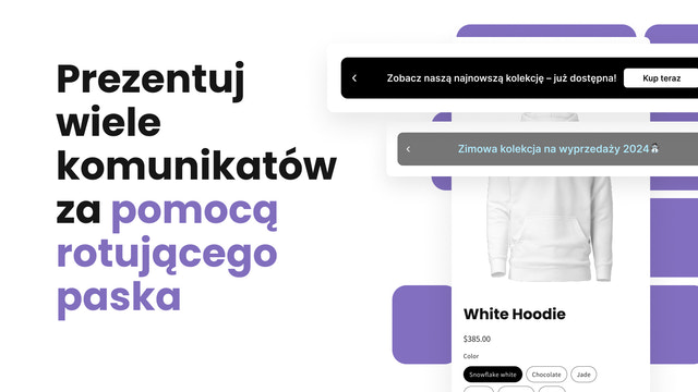 Pasek darmowej wysyłki pokazujący koszt wysyłki