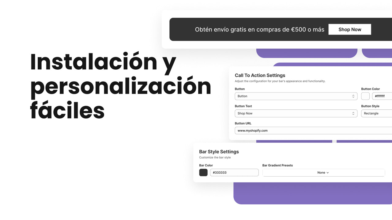 Fácil de instalar y configurar con el método de bloque de app