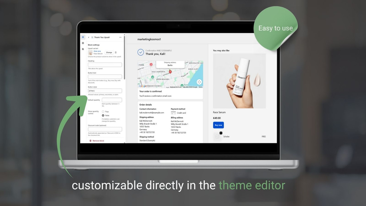 customizable directly in the theme editor