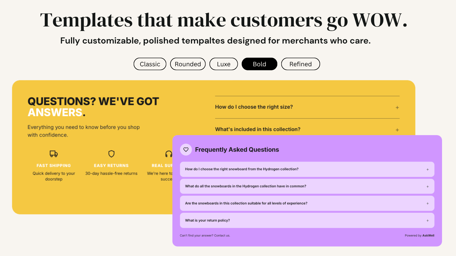 Beautiful Mobile Friendly FAQ Templates (AskWell AI FAQ)