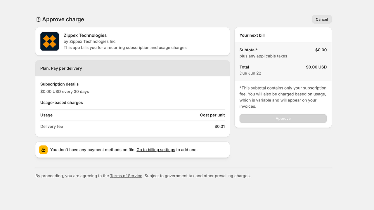 approve billing 