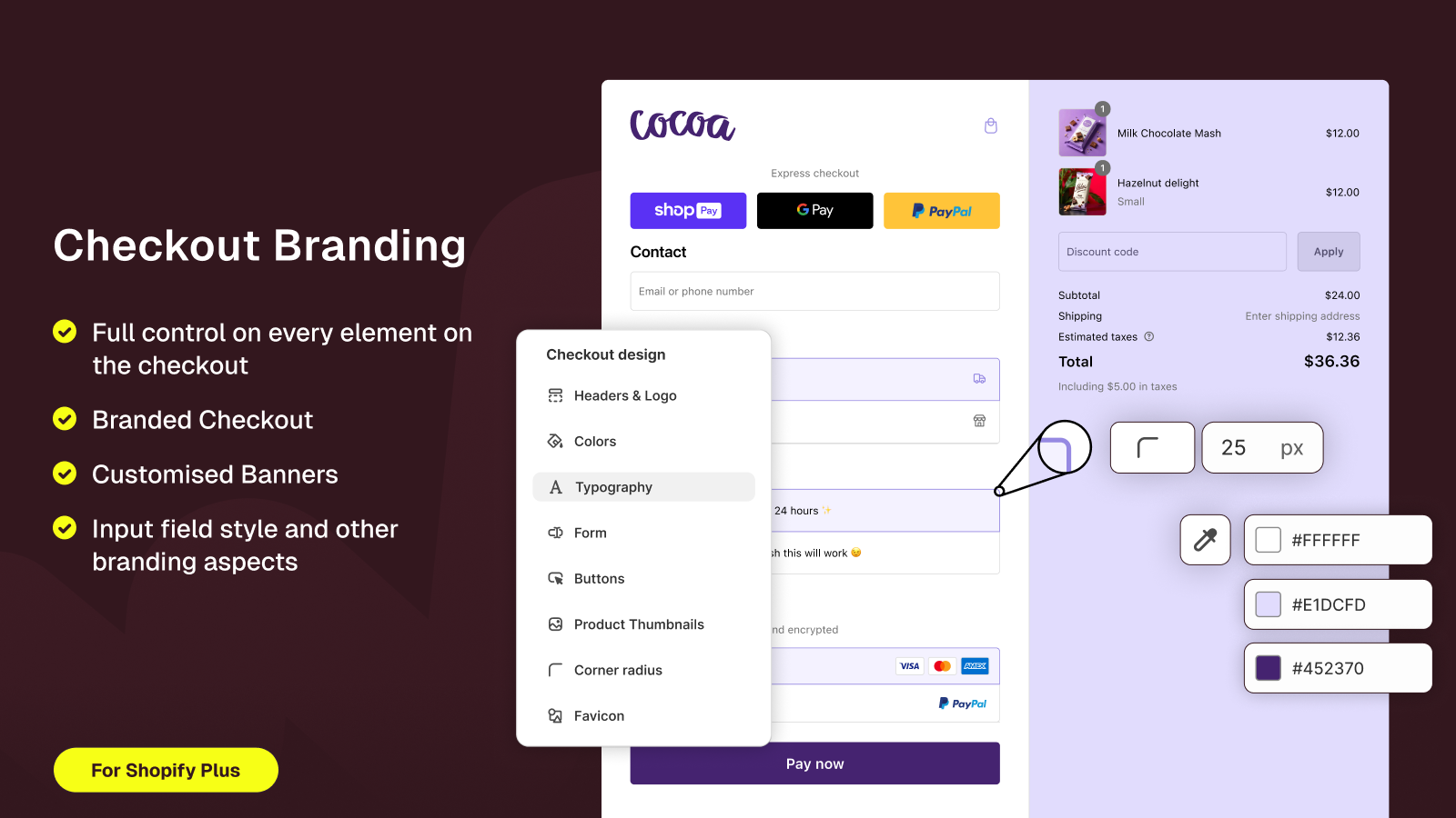 Customize Your Checkout BRanding with Granular Design Controls