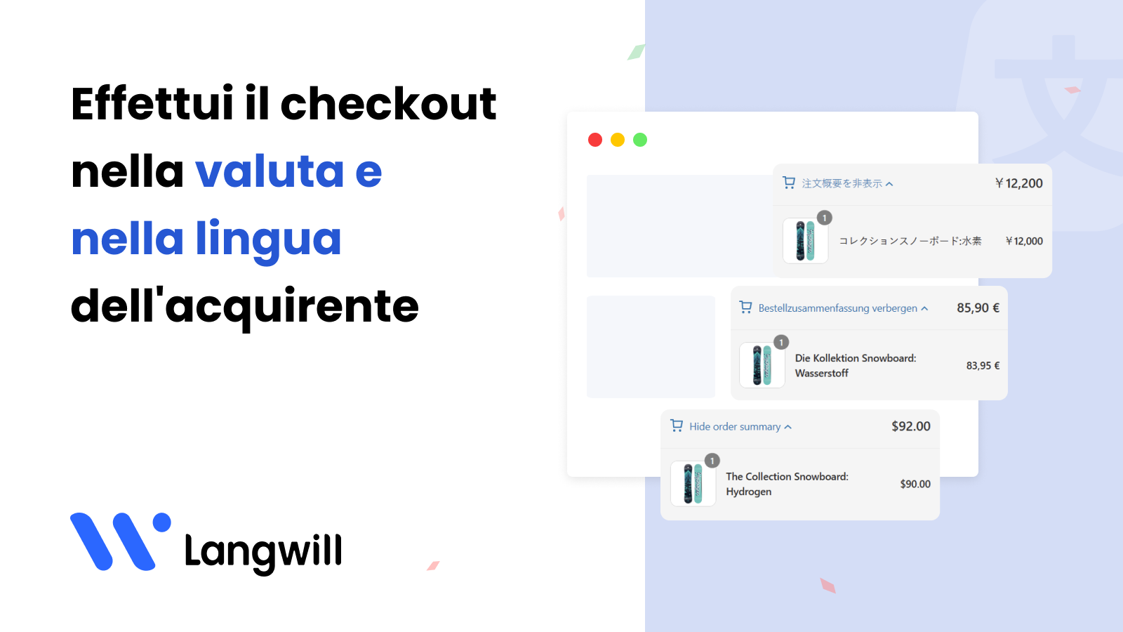 Personalizza il selettore di lingua e valuta del tuo negozio