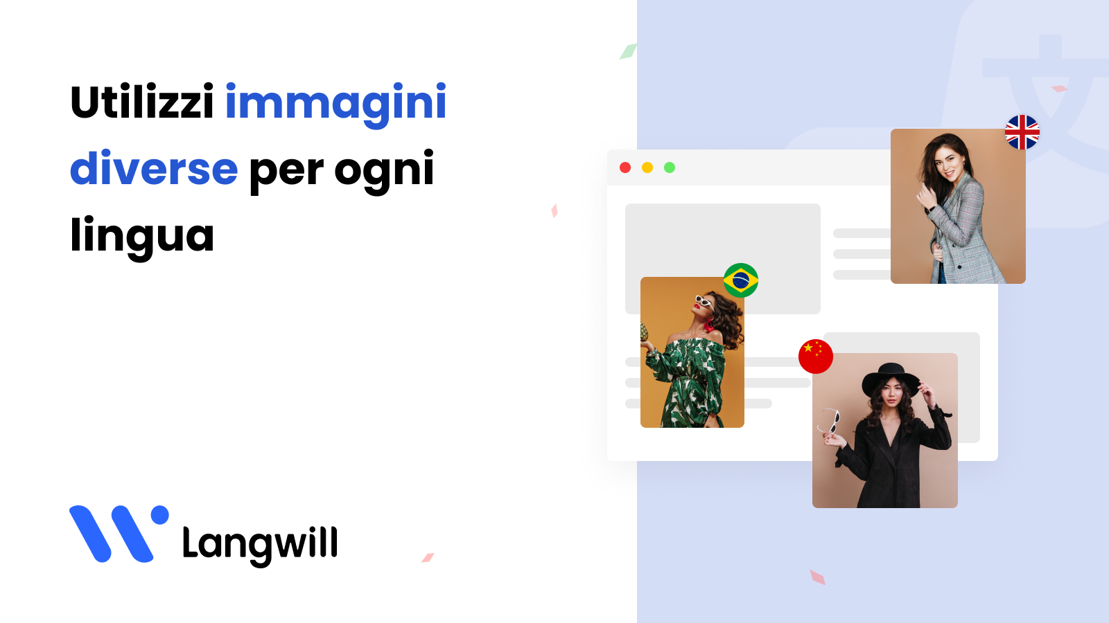 Traduci le immagini per adattarle alle lingue dei clienti