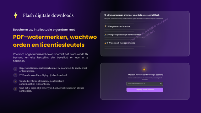 PDF-watermerk en wachtwoord tegen ongeautoriseerd delen