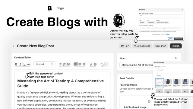 Creation of Blogs with AI