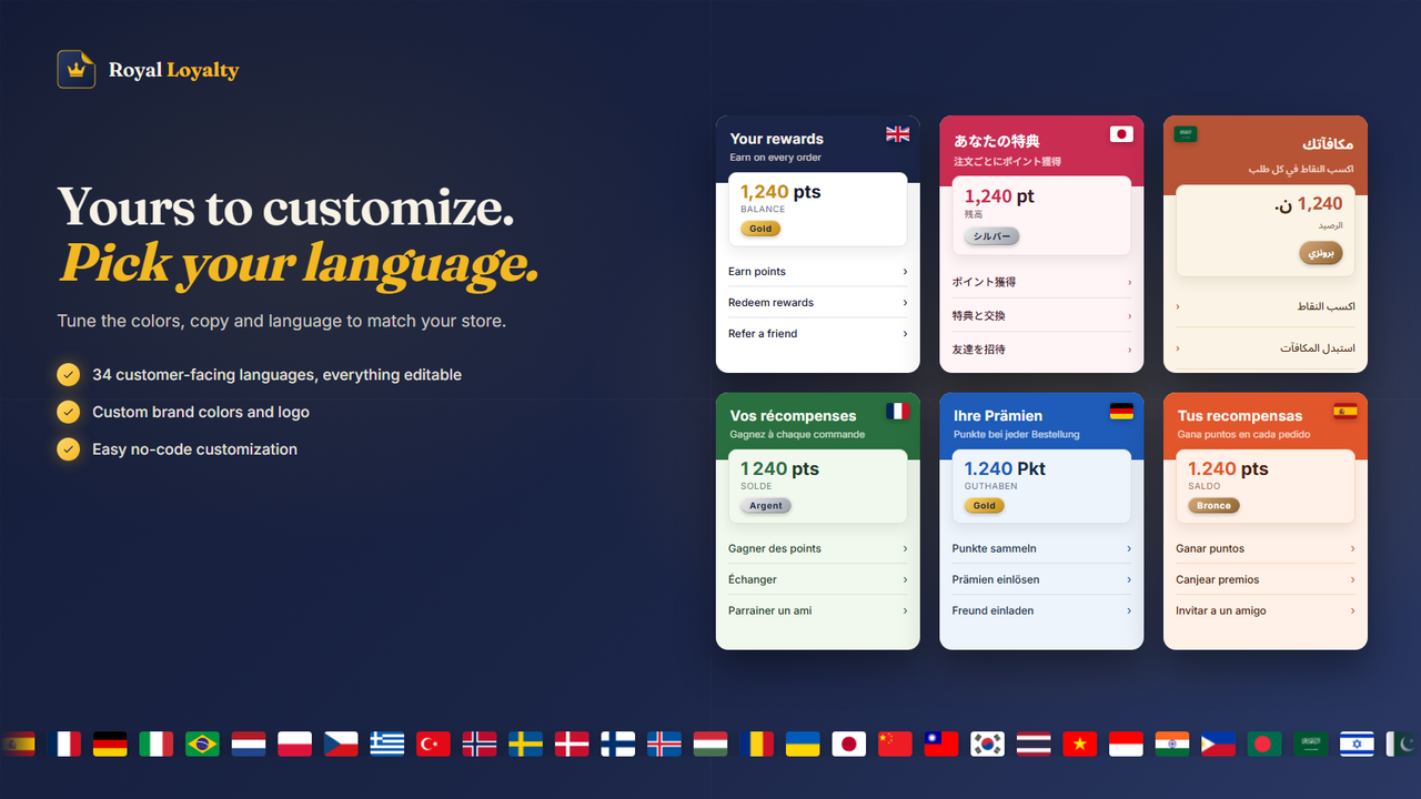 Customize your page with branding and translation