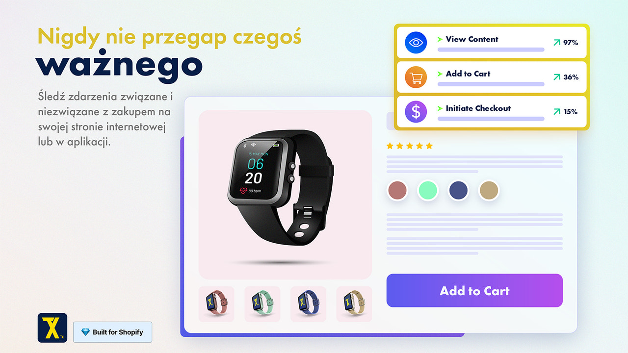 Event tracking; category views, product page views & add to cart
