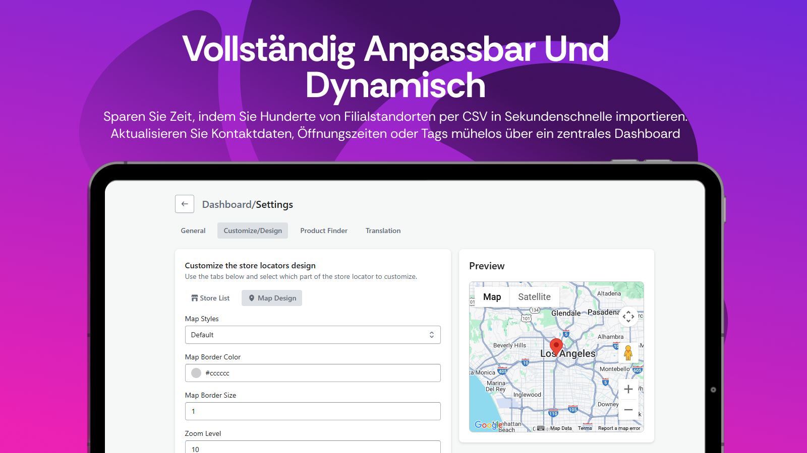 shopify store locator app german