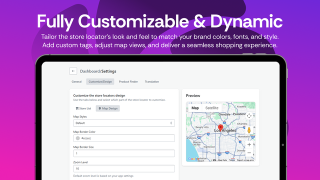 Store locator on backend 1