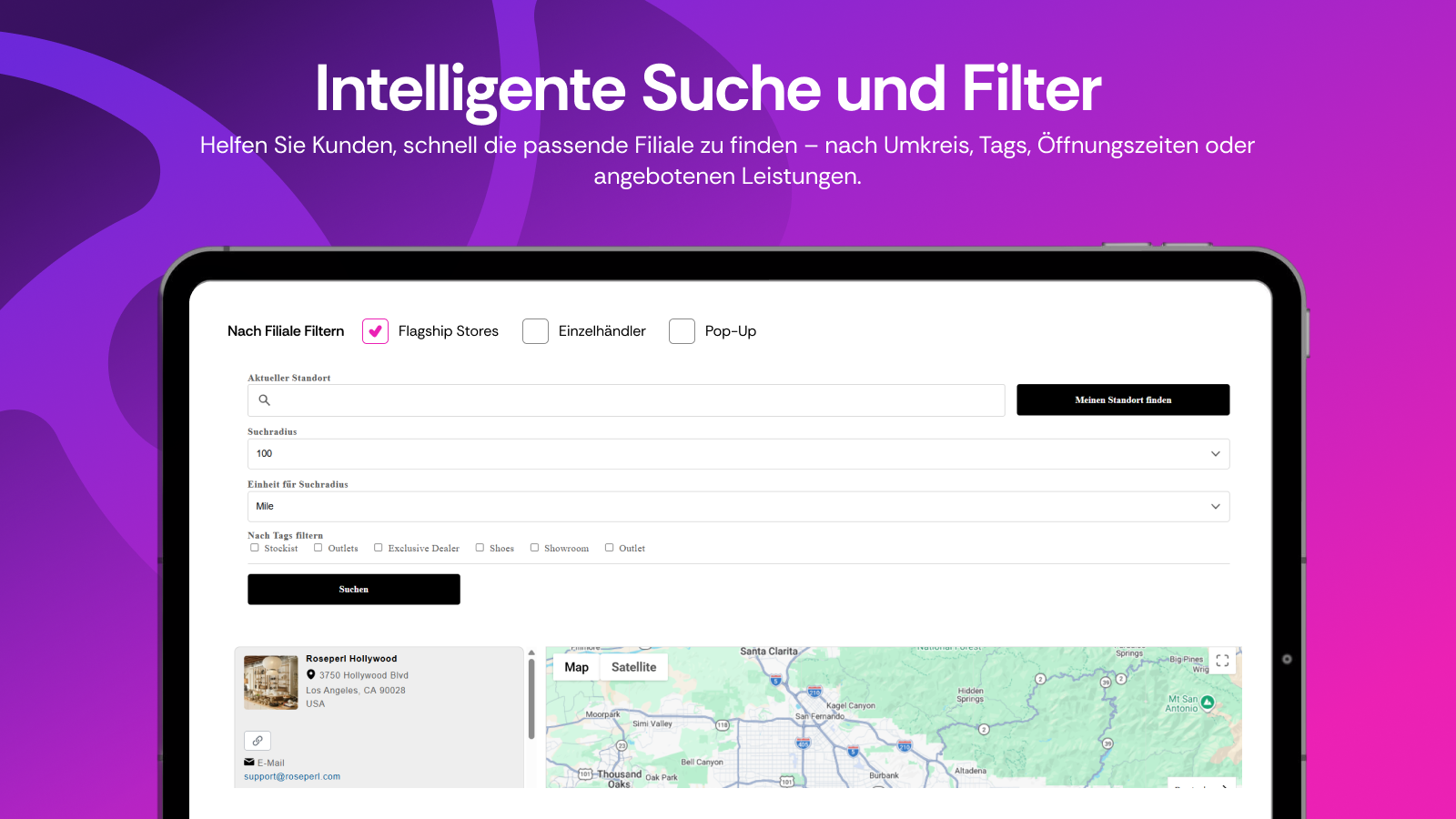 shopify store locator app german