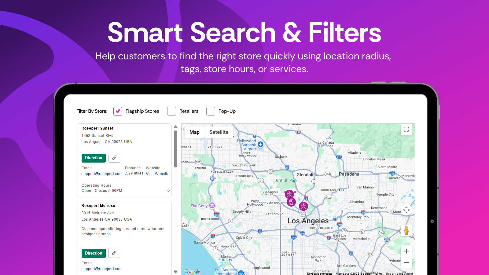 Store locator on backend 2