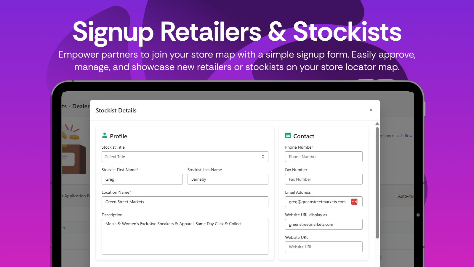 Store locator on backend 3