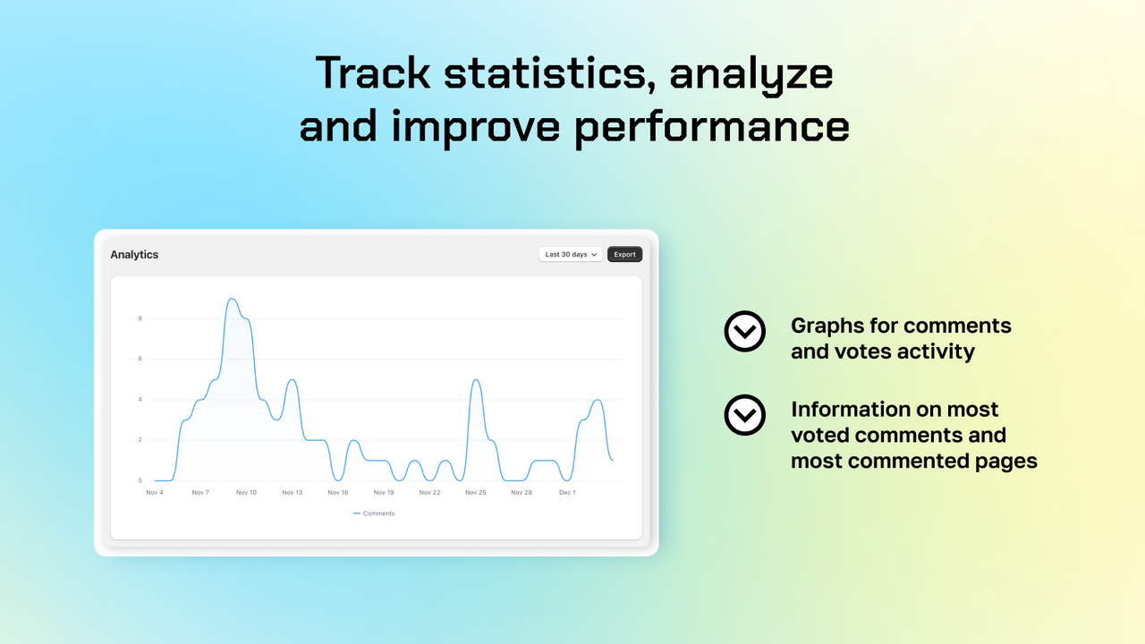 Commentify – comments, votes and most commented pages analytics