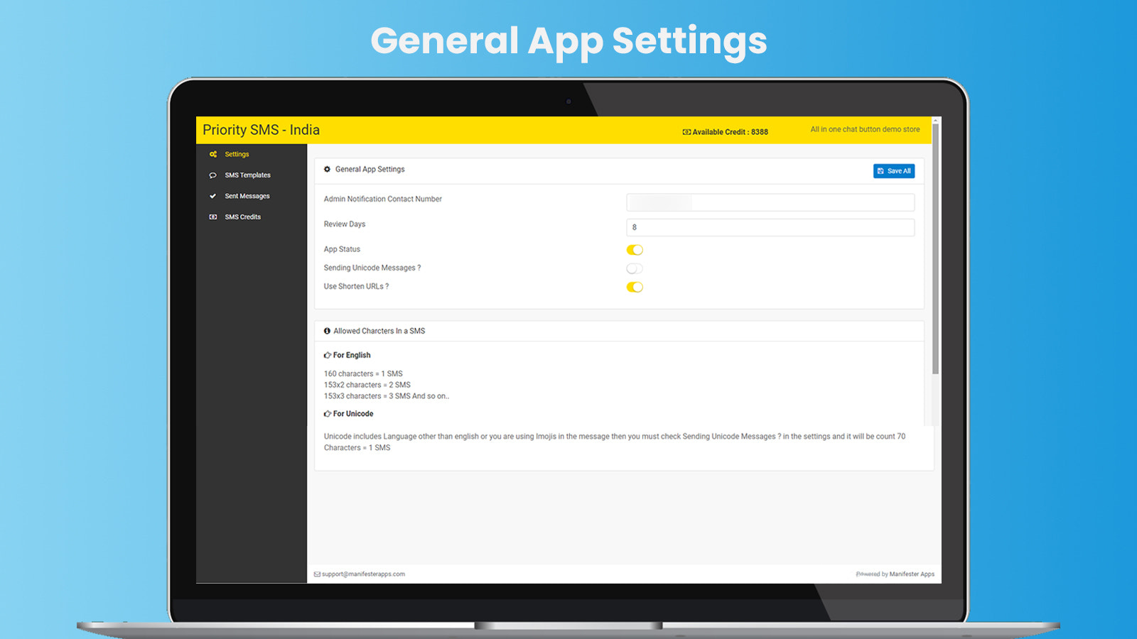 App Settings