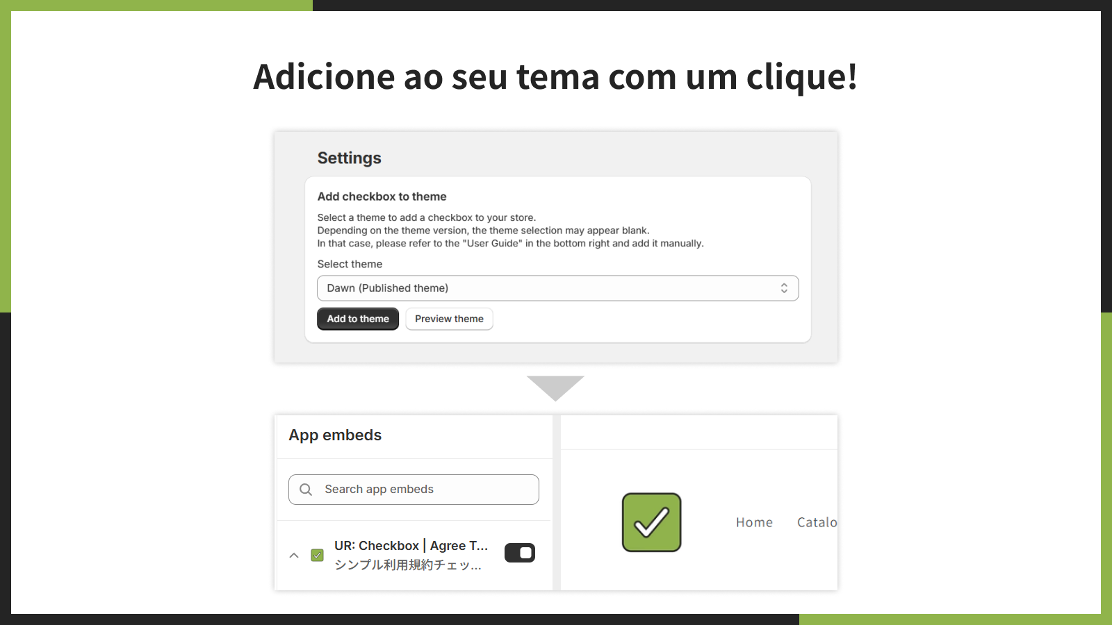 Adicione ao seu tema com um clique!