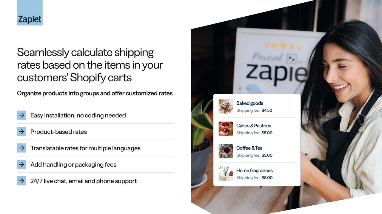 Seamlessly calculate shipping rates based on cart items