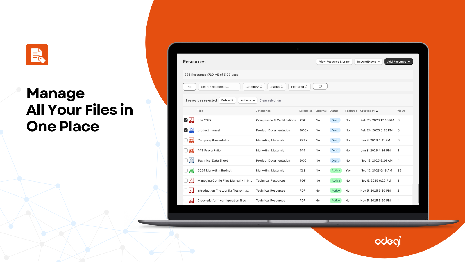 Manage All Your Product Files, Documents, PDFS  in One Place
