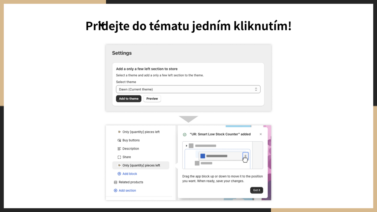 Přidejte do tématu jedním kliknutím!