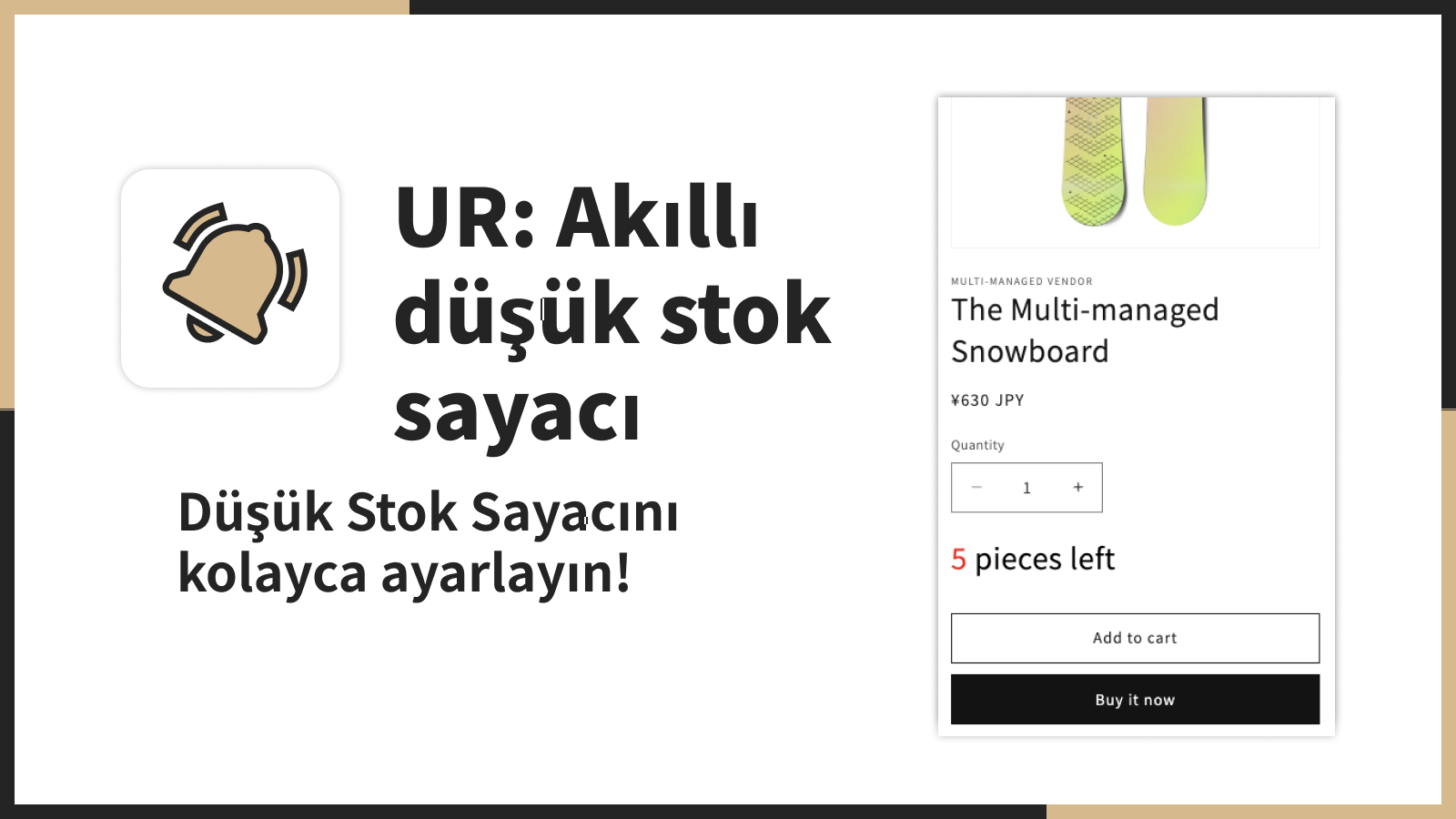 Düşük Stok Sayacını kolayca ayarlayın!