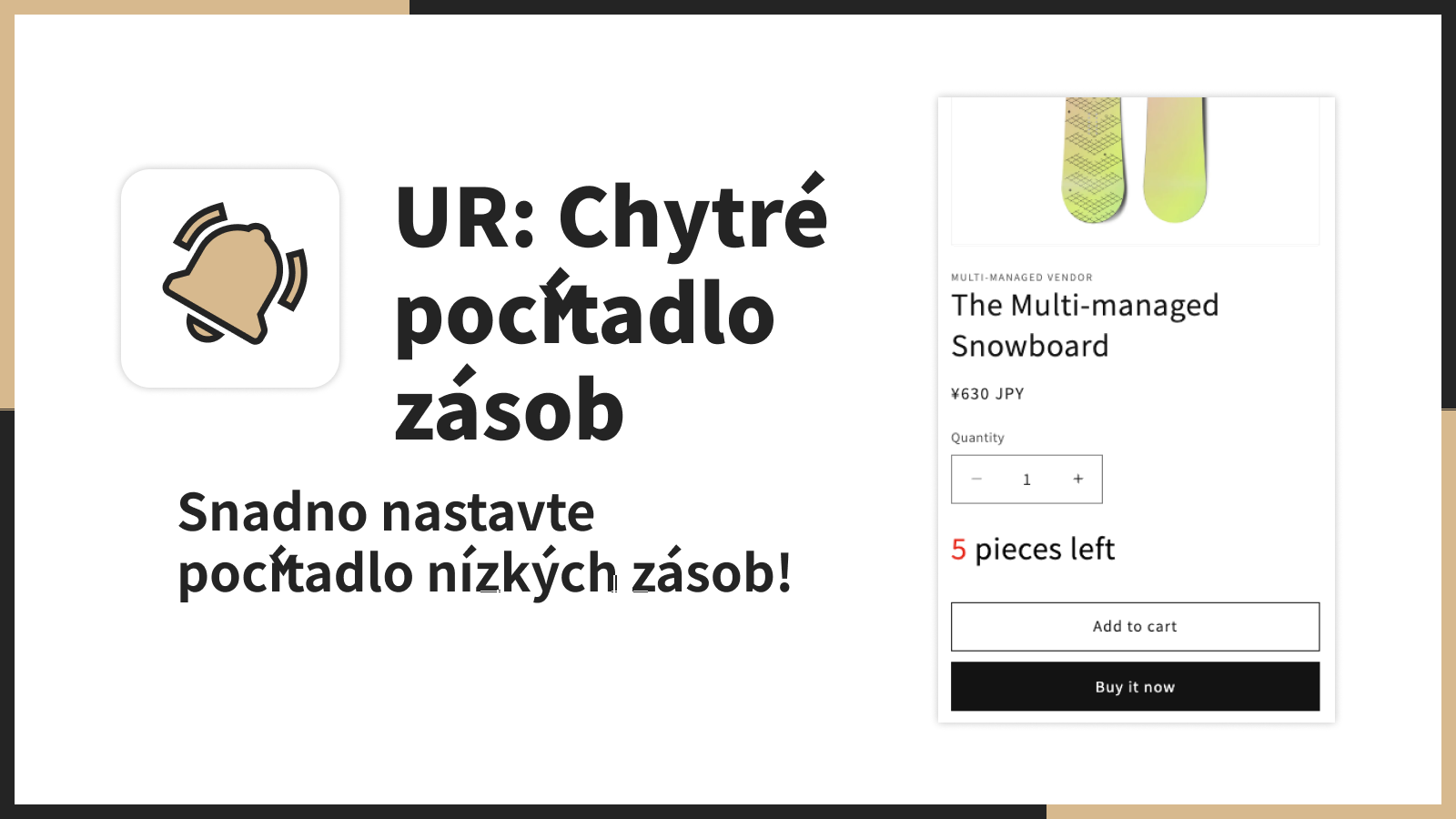 Snadno nastavte počítadlo nízkých zásob!