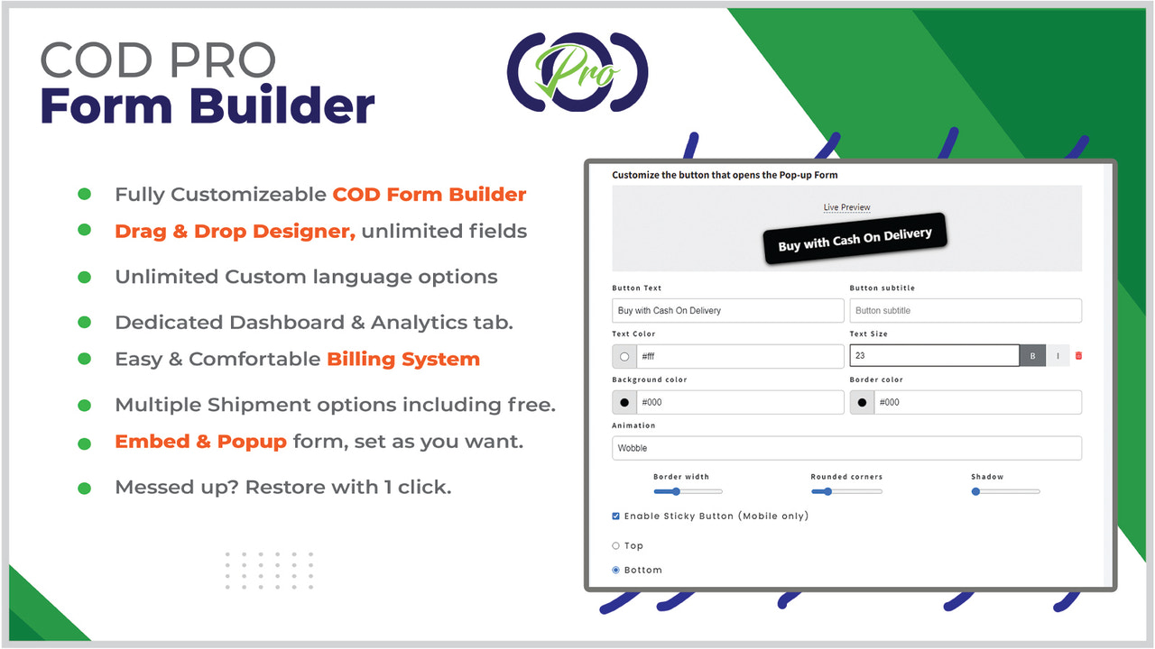 cod pro form builder