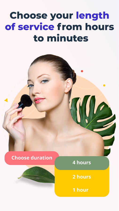 Choose your length of service from hours to minutes